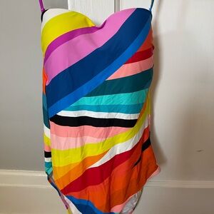 La Blanca Multicolor Striped Swimsuit size 6 women’s